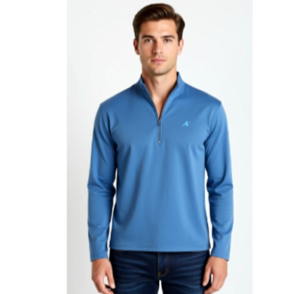 EMS Eastern Mountain Sports Mens Blue Techwick shirt 1/4 Zip Medium (H17)